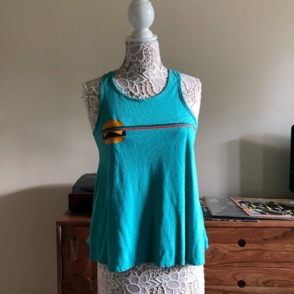 Green Racerback Hamburger Tank - Picture 2 of 4